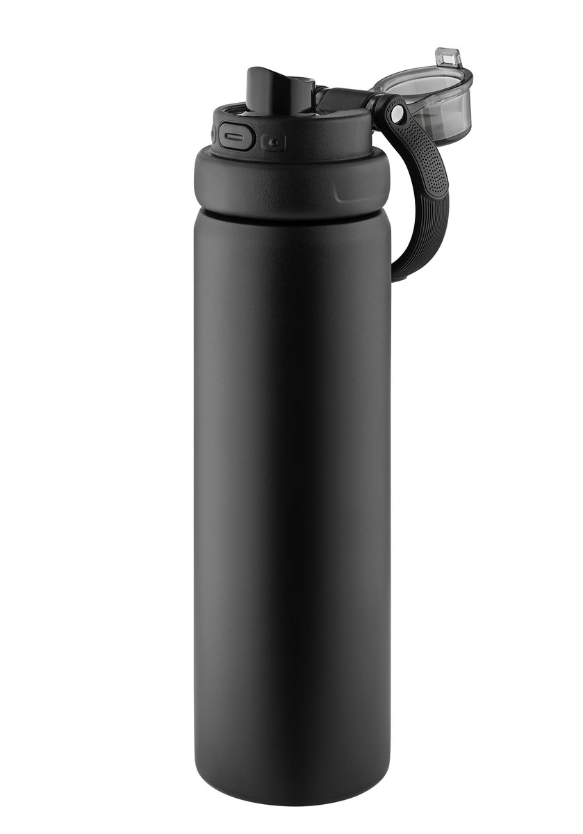 Metmaxx® sport- en drinkthermosfles "HydraBoost" zwart