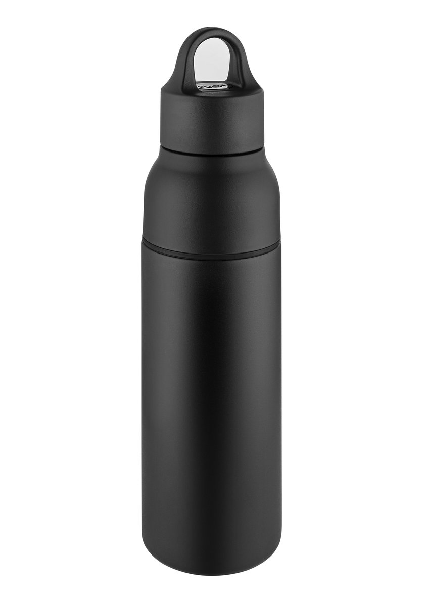 Metmaxx® "OneTouch&Go" thermosfles, zwart/ring zwart