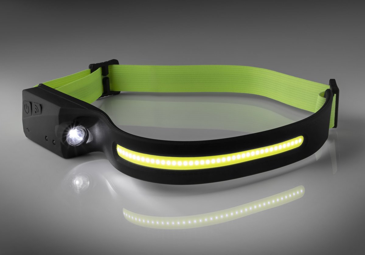 Metmaxx® LED MegaBeam hoofdlamp "HeadlightSwipe" zwart